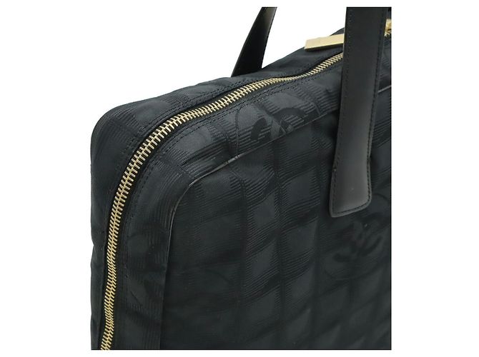 Timeless Chanel New Travel Line Valigetta in Nylon Jacquard Nero - vista 5