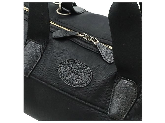 Hermès Sac Chien Toilè Chevron 2way pet bag Noir - vue 7