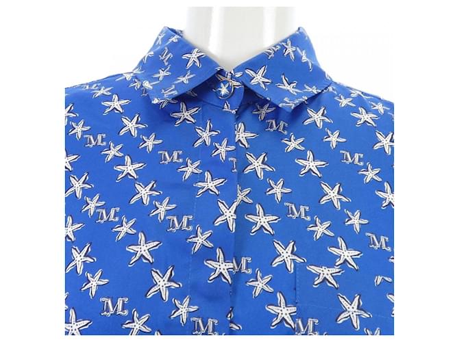 Max Mara Hemd Weiß Blau - Ansicht 4