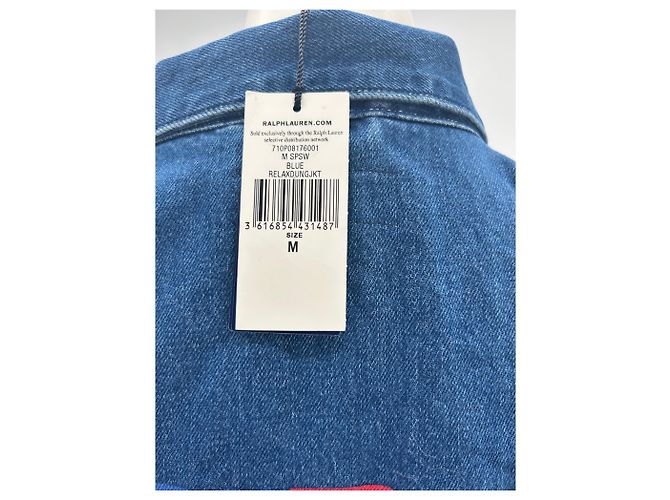 Giacca in denim Polo Ralph Lauren Blu Cotone M - vista 5