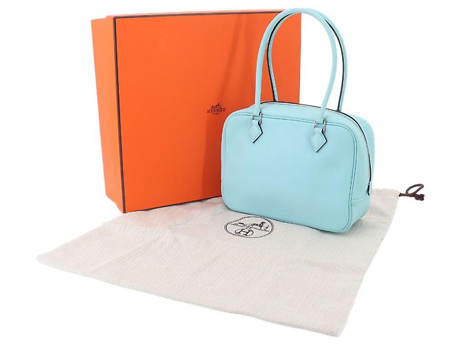 Hermès Hermes Mini Plume 20 Handtasche Blau - Ansicht 2