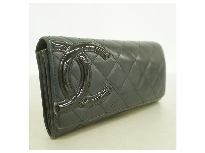 Cartera larga de cordero Cambon Chanel Negro - vista 2