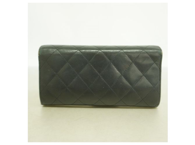 Cartera larga de cordero Cambon Chanel Negro - vista 9