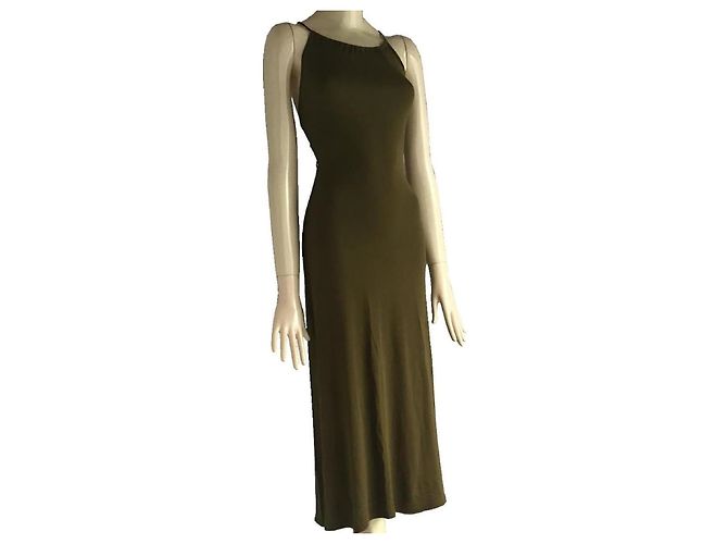 Céline Vestido largo Celine verde oliva - vista 4