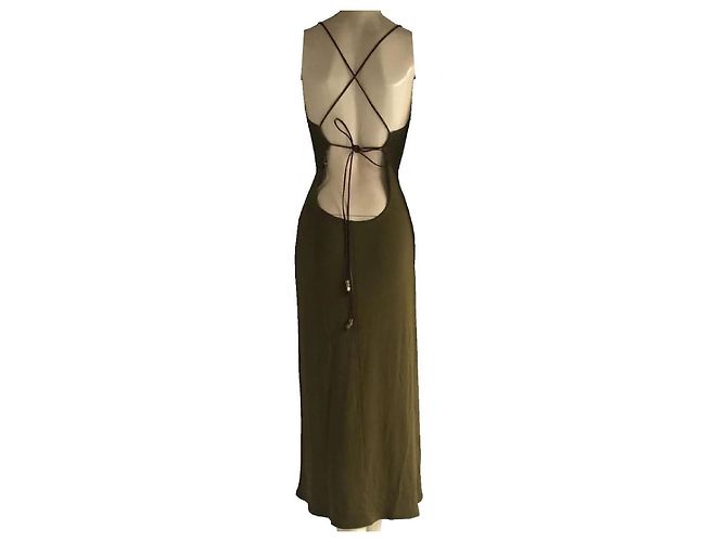 Céline Vestido largo Celine verde oliva - vista 5