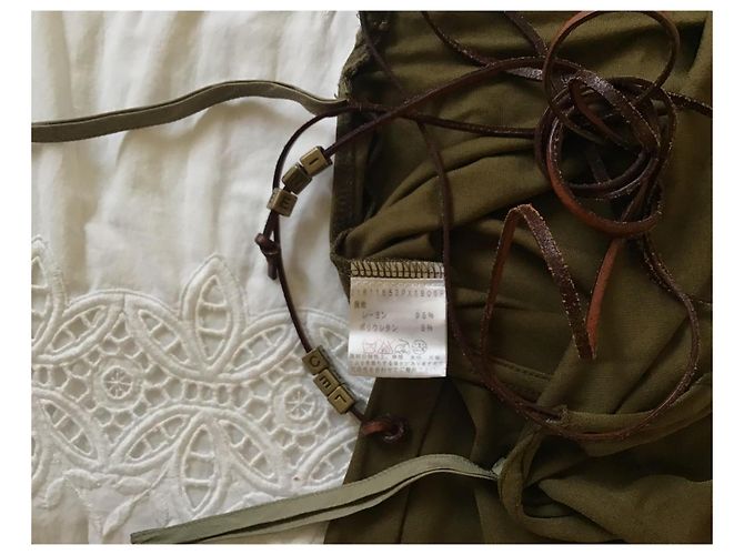 Céline Vestido largo Celine verde oliva - vista 6