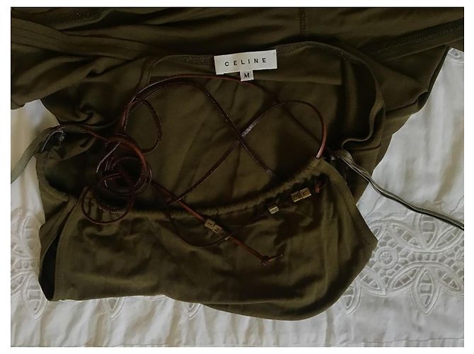 Céline Vestido largo Celine verde oliva - vista 7