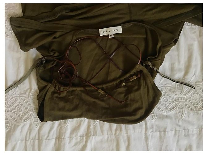 Céline Vestido largo Celine verde oliva - vista 8