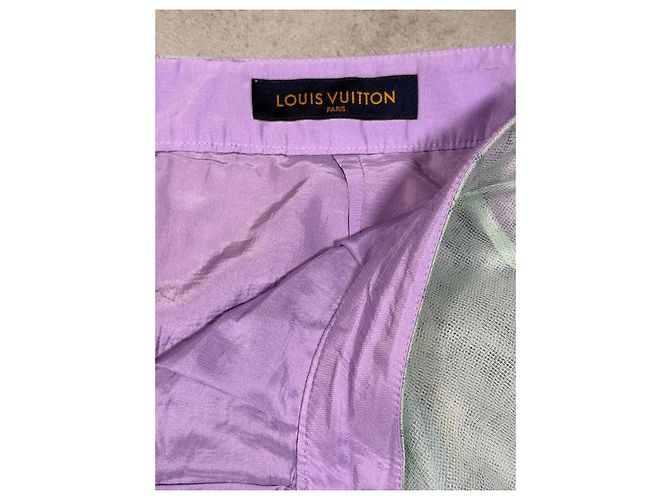 Pantaloncini Louis Vuitton Monogram Multicolore Porpora Verde chiaro - vista 4