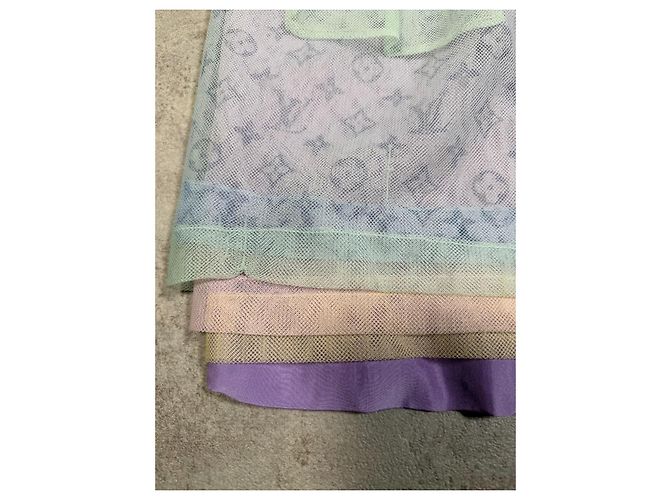 Pantaloncini Louis Vuitton Monogram Multicolore Porpora Verde chiaro - vista 5