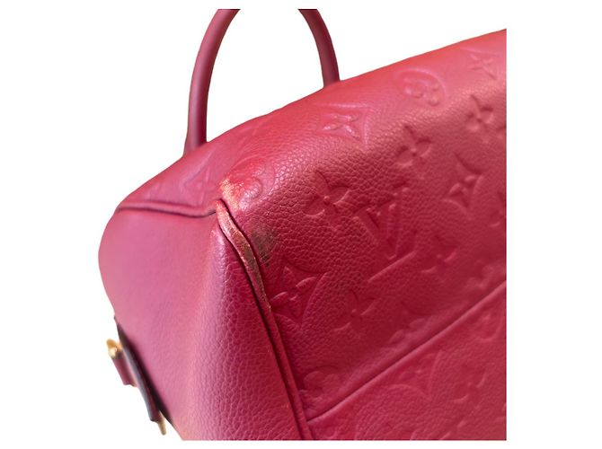 Louis Vuitton Speedy Bandouliere Monogram Empreinte Leather 25 Bordeaux - vue 3