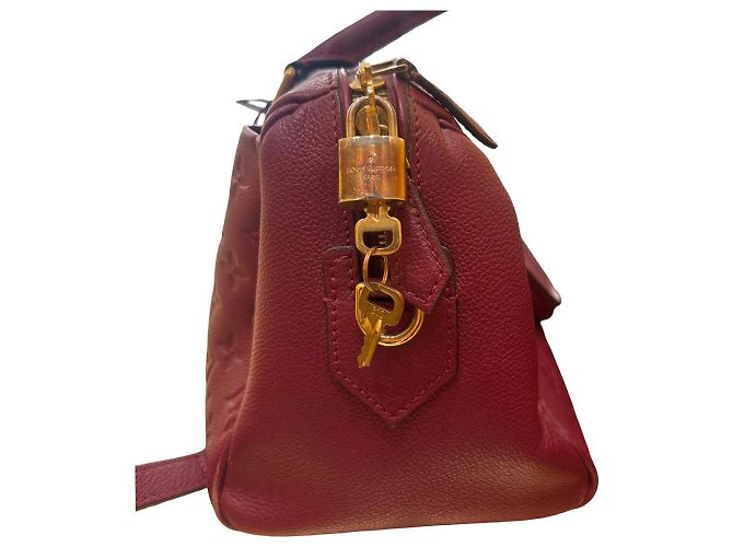 Louis Vuitton Speedy Bandouliere Monogram Empreinte Leather 25 Bordeaux - vue 4
