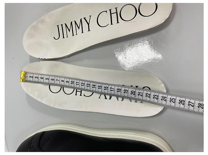 Sneakers in pelle nera Jimmy Choo con accenti argentati Nero Argento - vista 13