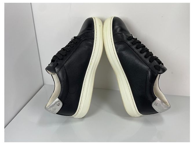 Sneakers in pelle nera Jimmy Choo con accenti argentati Nero Argento - vista 8