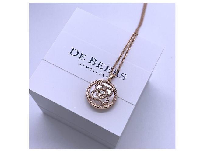 Collar De Beers Dorado - vista 4