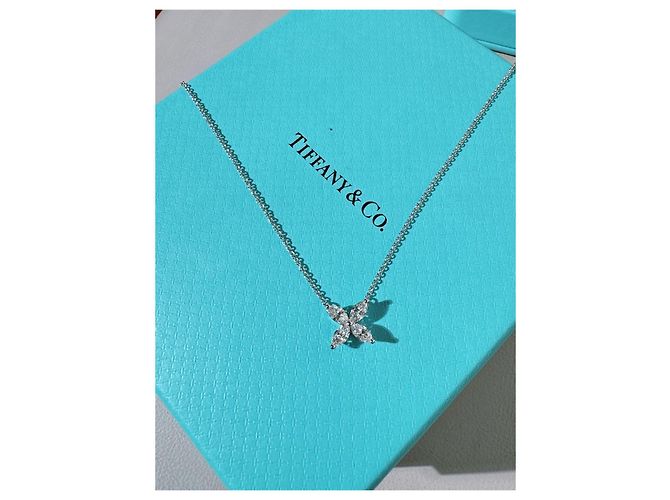 Collana Tiffany & Co Victoria in platino e diamanti Argento - vista 6