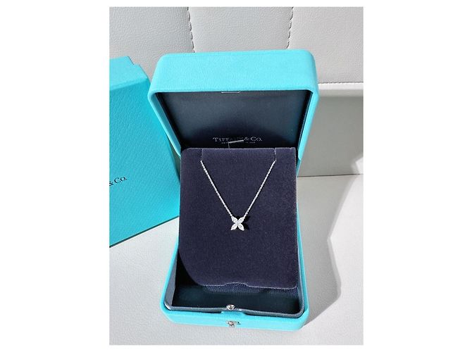 Collana Tiffany & Co Victoria in platino e diamanti Argento - vista 7
