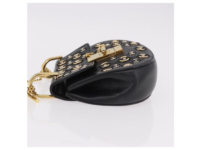 Chloé Mini borsa in pelle Chloe Drew Nero - vista 4