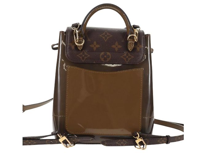 Louis Vuitton Hot Springs Vernis con Monogram Canvas Marrone - vista 2