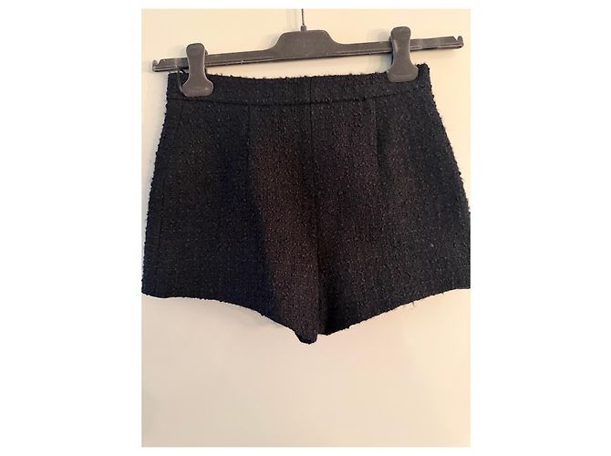 Short de tweed negro Chanel - vista 2