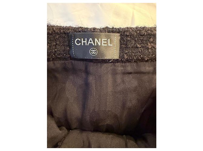 Short de tweed negro Chanel - vista 7