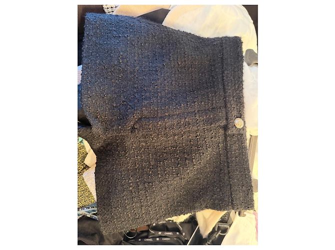 Short de tweed negro Chanel - vista 8
