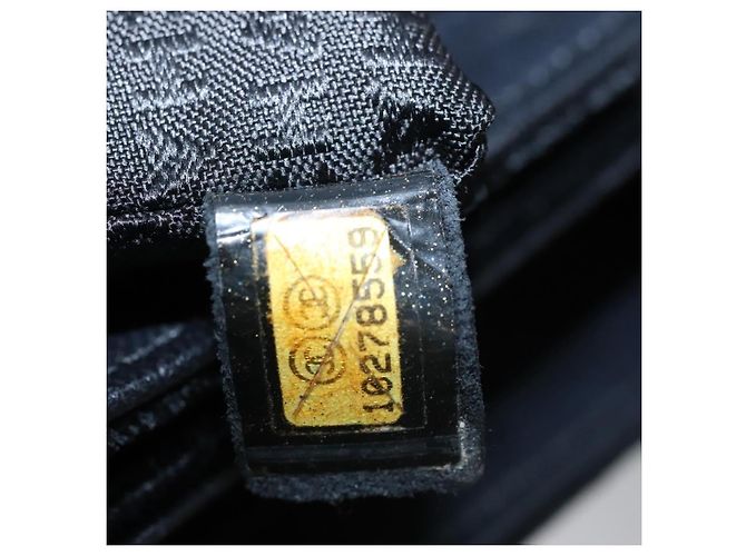 Chanel Camellia No.5 Chain Flap Velvet Large Nero - vista 7