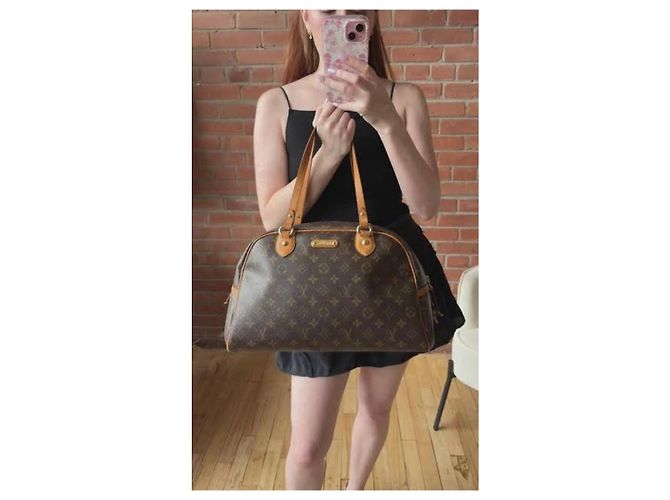 Borsa Montorgueil GM in tela Monogram Louis Vuitton Marrone Monogramma - vista 15