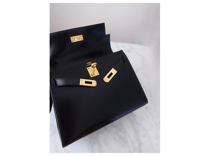 Hermès Hermes Mini Kelly Tasche Schwarz - Ansicht 10