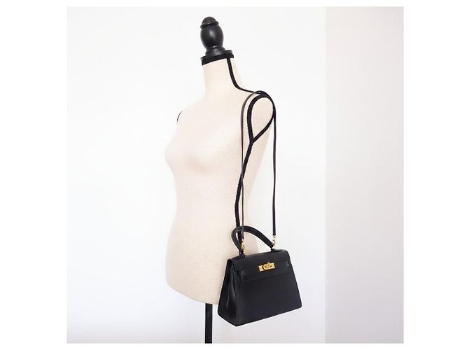 Hermès Hermes Mini Kelly Tasche Schwarz - Ansicht 16