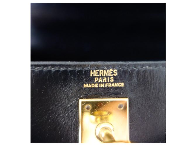 Hermès Hermes Mini Kelly Tasche Schwarz - Ansicht 9