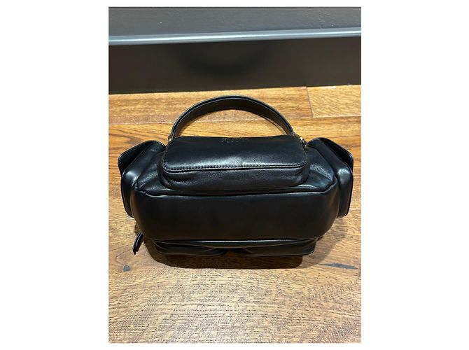 Borsa Hobo in pelle nera Miu Miu Nero - vista 6