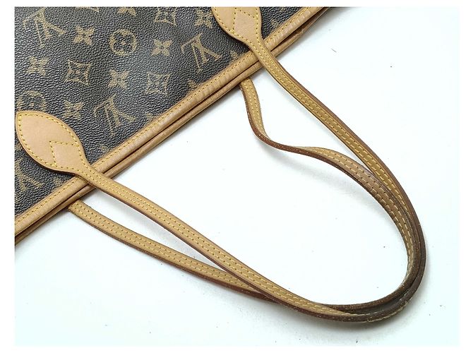 Tote Louis Vuitton Neverfull Monogram Canvas MM Marrone - vista 3