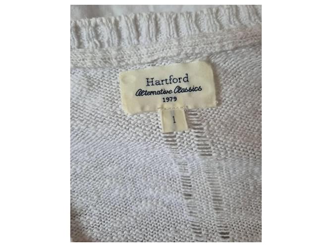 Hartford Damen Pullover Größe 1/36/S weiß Baumwollstrick - Ansicht 4