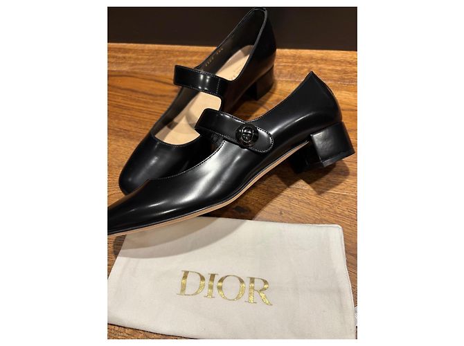 Décolleté Mary Jane in pelle nera Dior Nero - vista 12