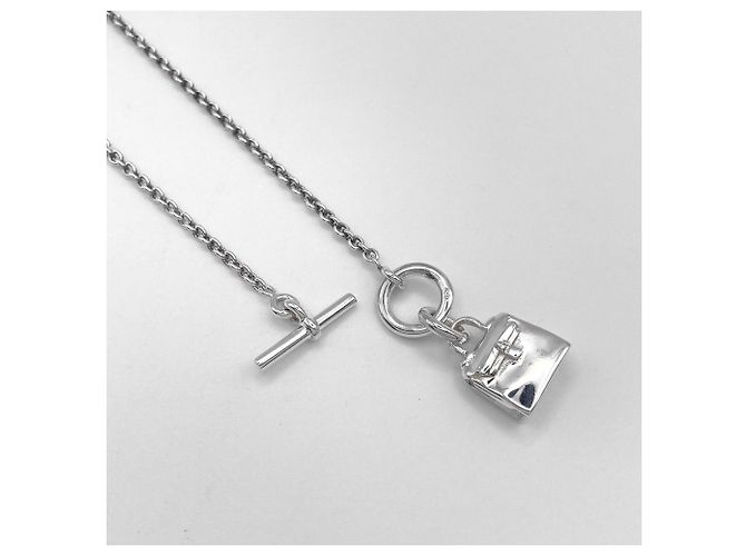 Hermès HERMES Amulette Kelly Anhänger Halskette Silber - Ansicht 5