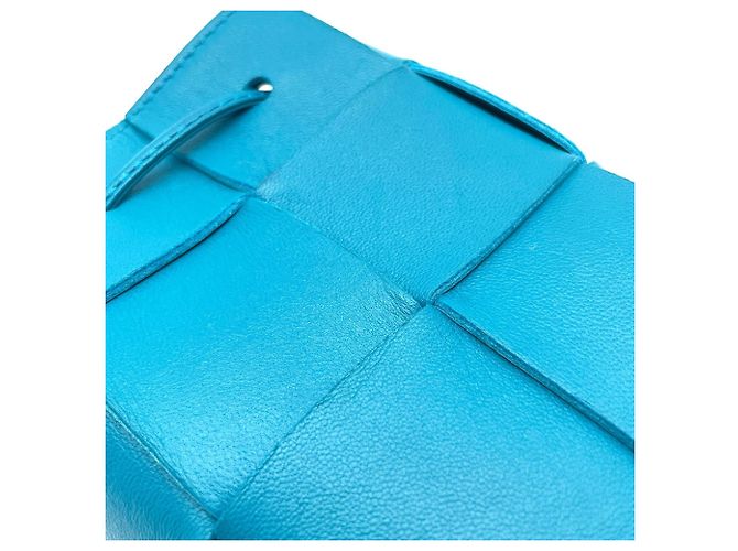 Borsa a tracolla a secchiello Cassette Bottega Veneta Blu - vista 10
