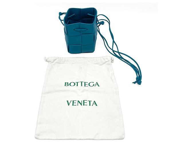 Borsa a tracolla a secchiello Cassette Bottega Veneta Blu - vista 11