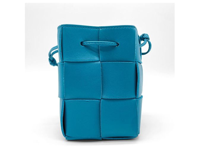 Borsa a tracolla a secchiello Cassette Bottega Veneta Blu - vista 2