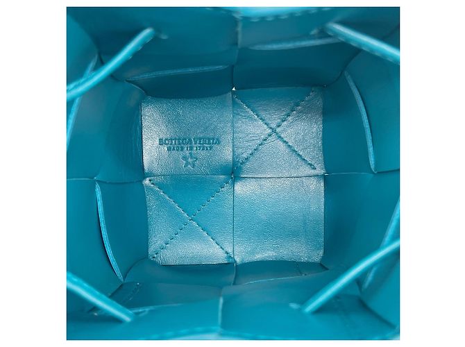 Borsa a tracolla a secchiello Cassette Bottega Veneta Blu - vista 6