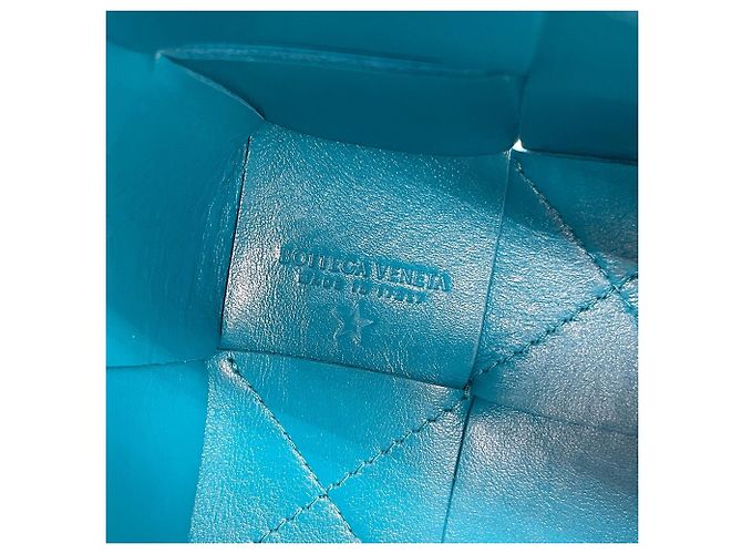 Borsa a tracolla a secchiello Cassette Bottega Veneta Blu - vista 7