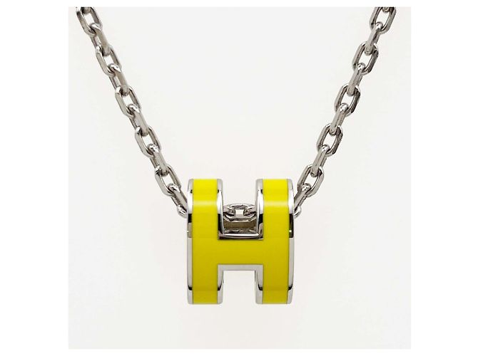 Hermès Pendente Collana Mini Pop H HERMES Argento Giallo - vista 2