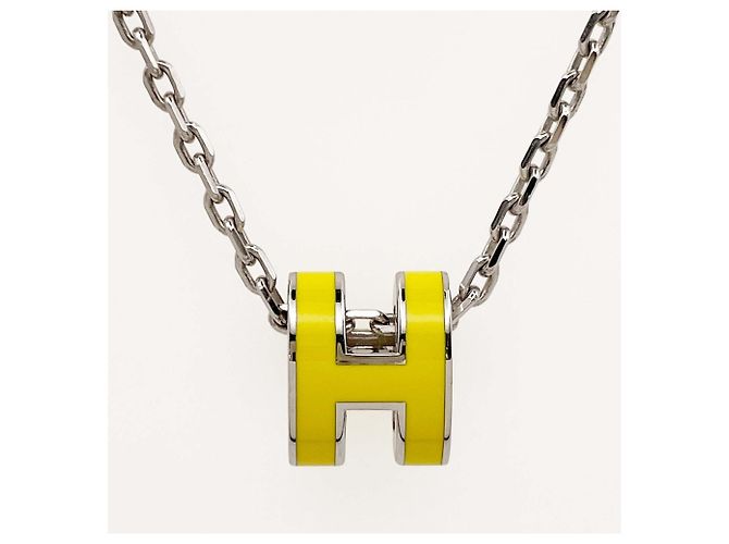 Hermès Pendente Collana Mini Pop H HERMES Argento Giallo - vista 3