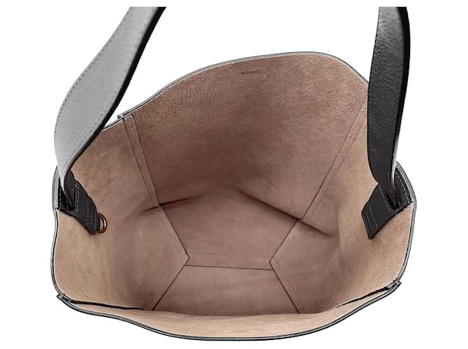 Borsa a tracolla a secchiello Valextra Medium Gray Marrone - vista 6