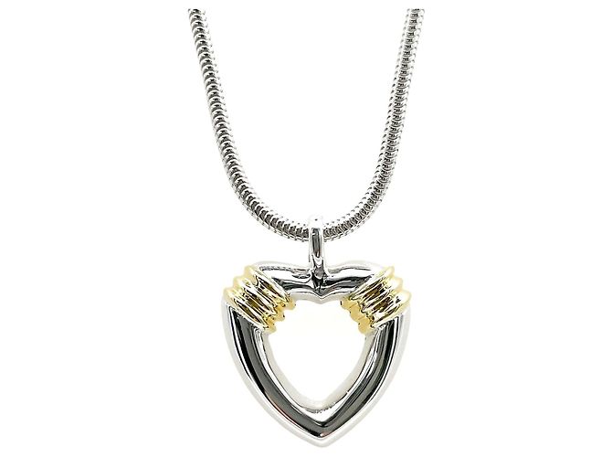 Tiffany & Co Collana combinata a catena a serpente e molla a forma di cuore Tiffany Argento D'oro - vista 2