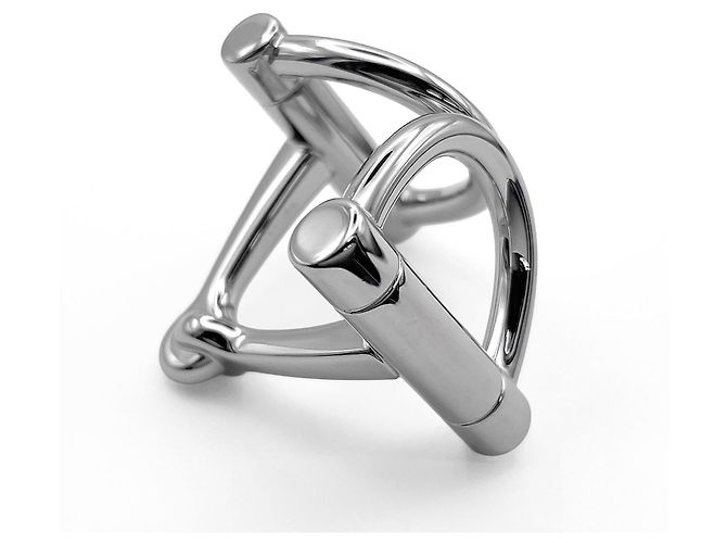 Ring Hermès Anillo para pañuelo Mini Double D Hermes Plata - vista 4