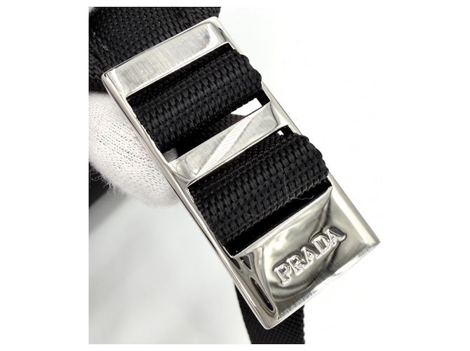 Prada Black Nylon Backpack with Silver Hardware - view 11