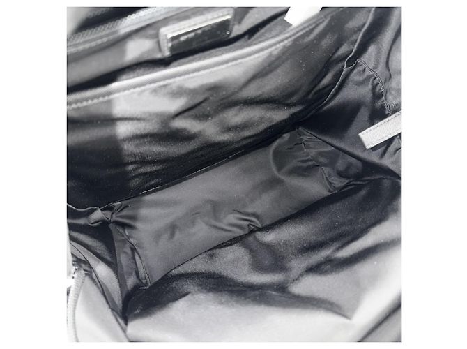 Prada Black Nylon Backpack with Silver Hardware - view 6