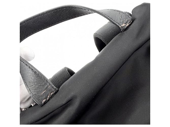 Prada Black Nylon Backpack with Silver Hardware - view 8