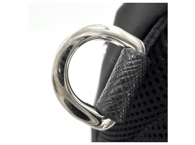 Prada Black Nylon Backpack with Silver Hardware - view 9